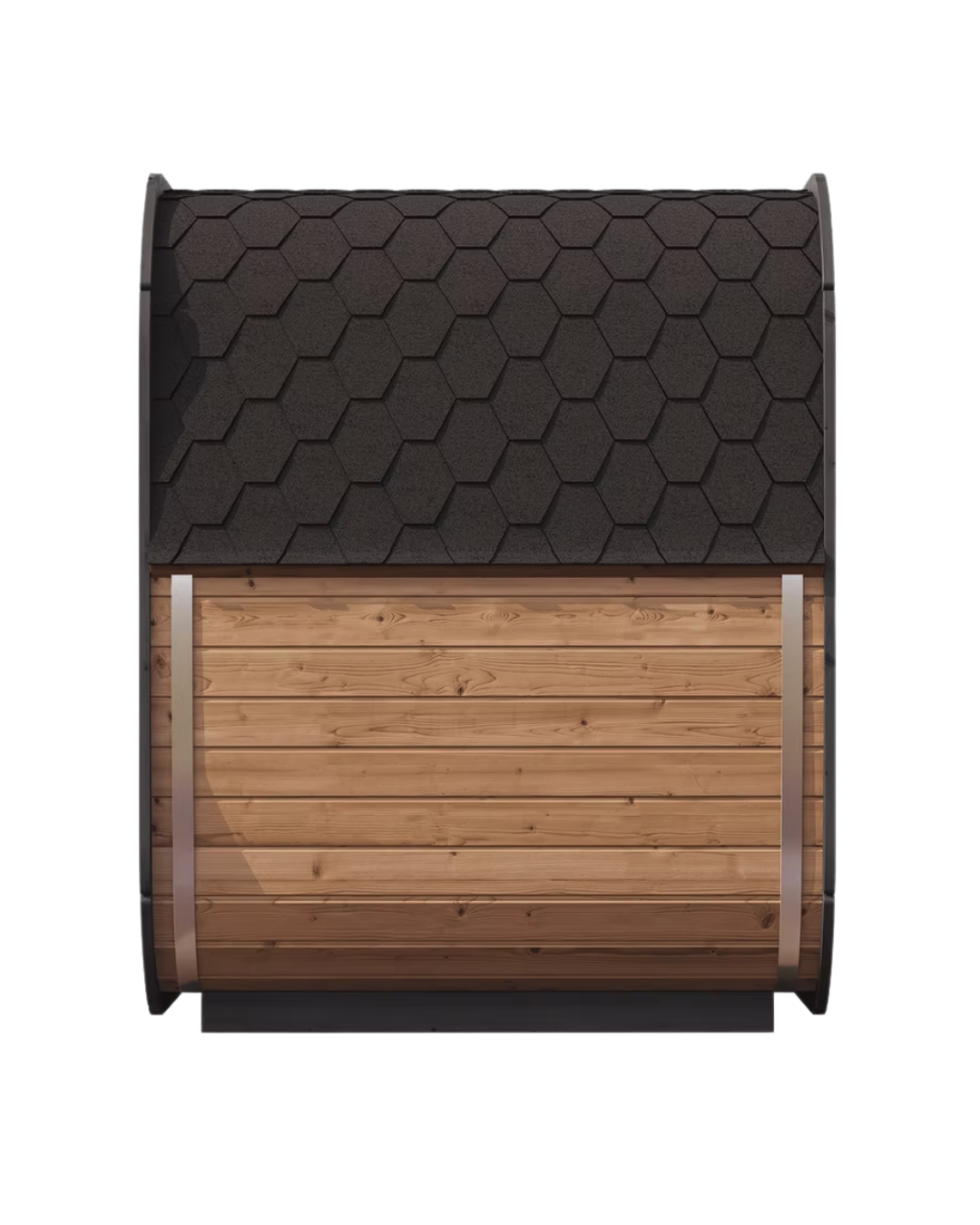 FINSAUNA Solara 400GF 4-Person Outdoor Sauna with Glass Front